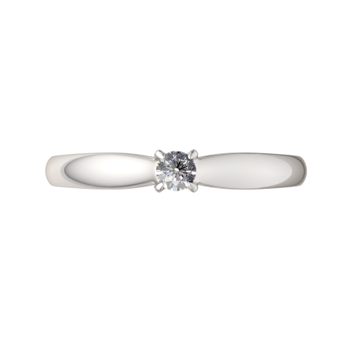 Кольцо помолвочное из белого золота с бриллиантом 2D00219.14K.W фото 3