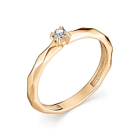 Кольцо помолвочное из розового золота с бриллиантом 12821-100