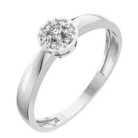 Кольцо из серебра с фианитом 0210246