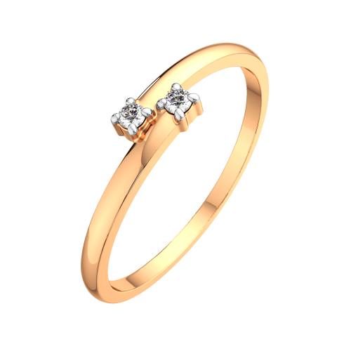 Кольцо из розового золота с фианитом 2101199.14K.R.ZZ