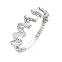 Кольцо из серебра с фианитом 02101243