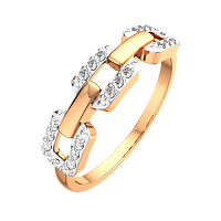 Кольцо из розового золота с бриллиантом 2D00474.14K.R