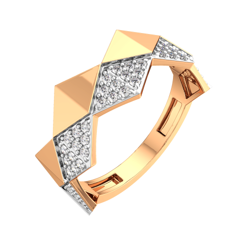 Кольцо из розового золота с фианитом 210799.14K.R фото 2