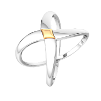 Кольцо из комбинированного серебра 0200081.G14K