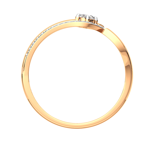 Кольцо из розового золота с фианитом 210861.14K.R фото 4