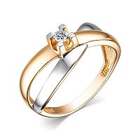 Кольцо из розового золота с бриллиантом 15525-100