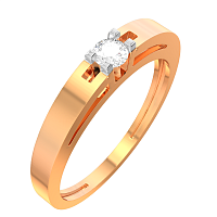 Кольцо помолвочное из розового золота с фианитом 210867.14K.R