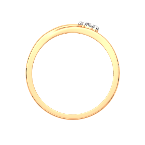 Кольцо из розового золота с фианитом 2101142.14K.R фото 4