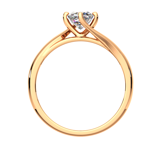Кольцо помолвочное из розового золота с фианитом 210778.14K.R фото 4