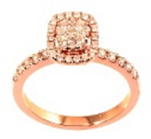 Кольцо из розового золота с бриллиантом DRN17610-2
