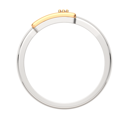 Кольцо из комбинированного серебра с бриллиантом 02D0050.G14K фото 4