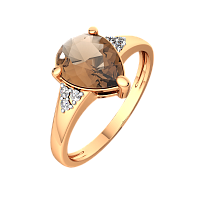 Кольцо из розового золота с раухтопазом 2S9035.14K.R