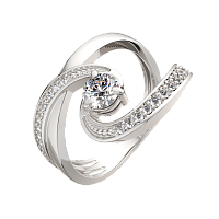 Кольцо из серебра с фианитом 0210434