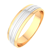 Кольцо обручальное из комбинированного золота 125025.14K.B