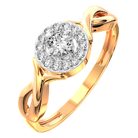 Кольцо из розового золота с фианитом 2101087.14K.R.ZZ