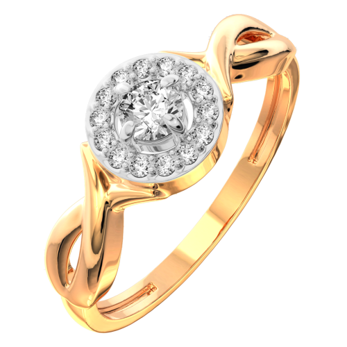 Кольцо из розового золота с фианитом 2101087.14K.R.ZZ