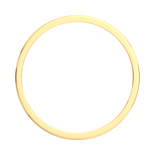 Кольцо обручальное из розового золота с фианитом 1550117.14K.R фото 3