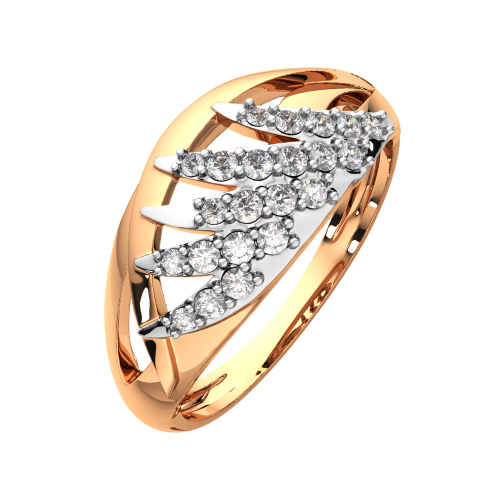 Кольцо из розового золота с фианитом 2101029.14K.R.ZZ