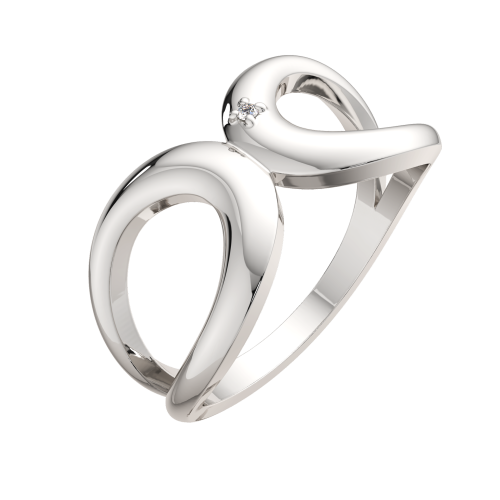 Кольцо из серебра с бриллиантом 02D0032.ZZ фото 2
