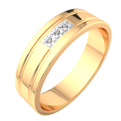 Кольцо обручальное из розового золота с бриллиантом 1D50117.14K.R фото 2