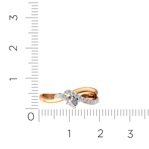 Кольцо из розового золота с фианитом 2101049.14K.R фото 5