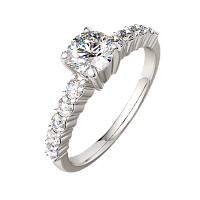 Кольцо из белого золота с бриллиантом 2D00370.14K.W