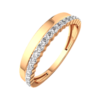 Кольцо из розового золота с фианитом 2101253.14K.R