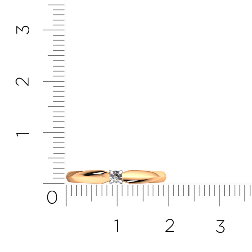 Кольцо помолвочное из розового золота с бриллиантом 2D00220.14K.R фото 5