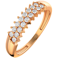 Кольцо из розового золота с фианитом 210708.14K.R