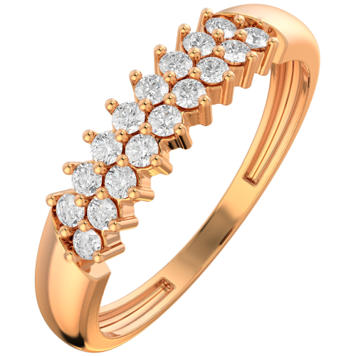 Кольцо из розового золота с фианитом 210708.14K.R