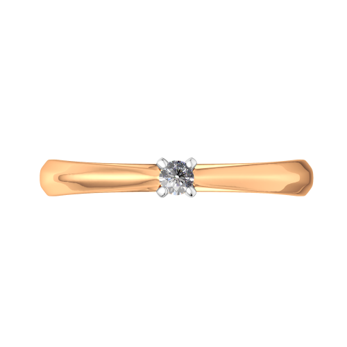 Кольцо помолвочное из розового золота с бриллиантом 2D00261.14K.R.ZZ фото 3