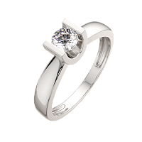 Кольцо помолвочное из белого золота с бриллиантом 2D00288.14K.W