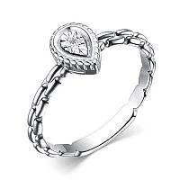 Кольцо из серебра с бриллиантом 01-3945/000Б-00