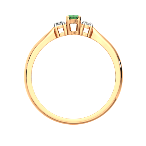 Кольцо из розового золота с изумрудом 2D20173.14K.R фото 4