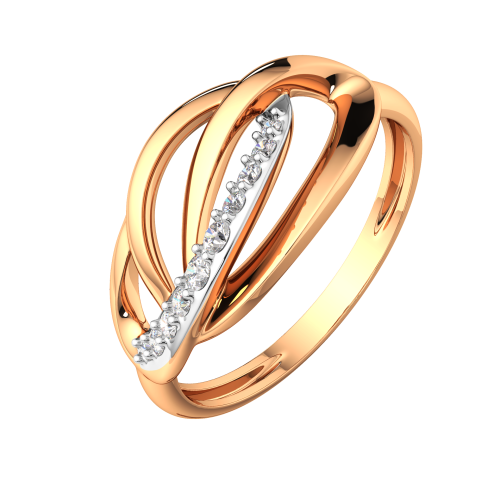Кольцо из розового золота с фианитом 210795.9K.R фото 2