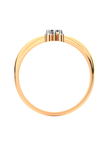 Кольцо из розового золота с изумрудом 2D2087.14K.R фото 3