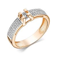 Кольцо помолвочное из розового золота с бриллиантом 15448-100