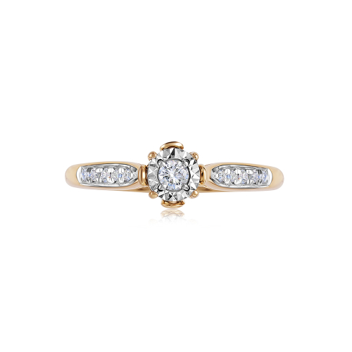 Кольцо помолвочное из розового золота с бриллиантом 11493-159-46-00 фото 2