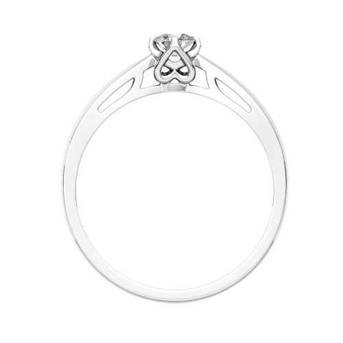 Кольцо помолвочное из белого золота с бриллиантом 2D00215.14K.W фото 4