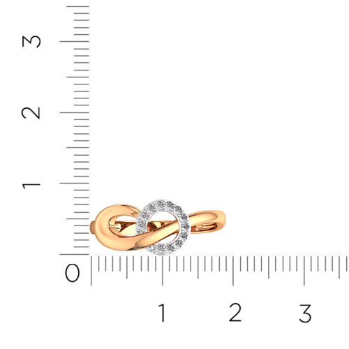 Кольцо из розового золота с фианитом 2101255.14K.R фото 6