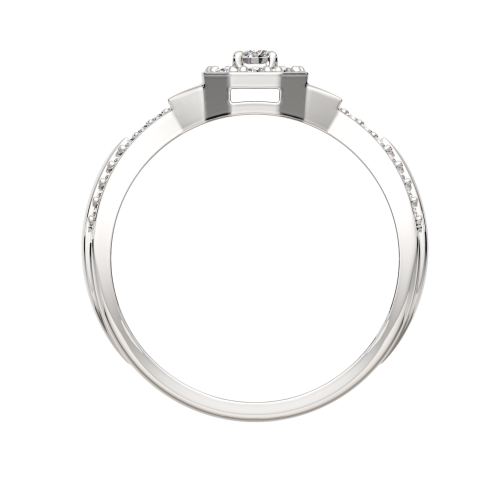 Кольцо из серебра с фианитом 0210881 фото 4