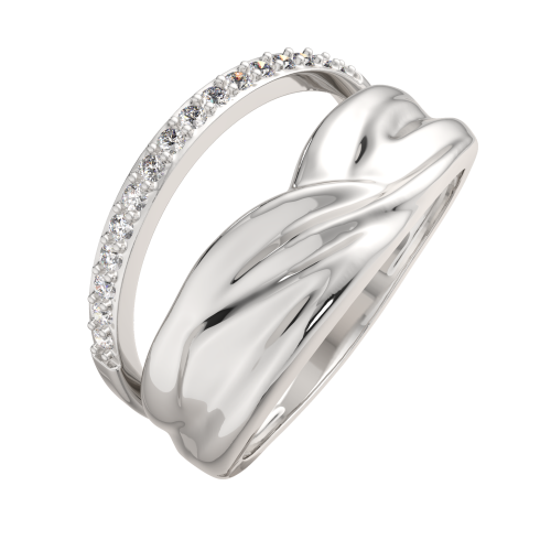 Кольцо из серебра с фианитом 0210330