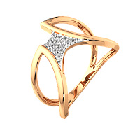Кольцо из розового золота с фианитом 2101239.14K.R