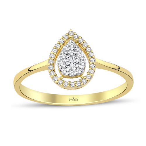 Кольцо из белого золота с бриллиантом DRN17592