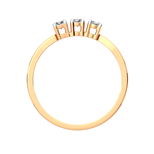 Кольцо из розового золота с фианитом 2101264.14K.R фото 4
