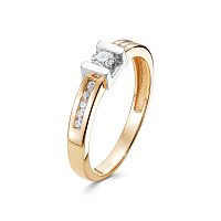 Кольцо помолвочное из розового золота с бриллиантом 3839-110