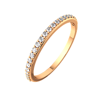 Кольцо из розового золота с бриллиантом 2D0092.14K.R