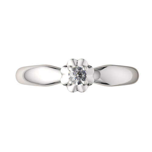 Кольцо помолвочное из серебра с фианитом 0210548 фото 3