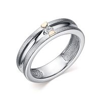 Кольцо из комбинированного серебра с бриллиантом 01-2428/000Б-00