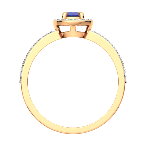 Кольцо из розового золота с сапфиром 2D10155.14K.R фото 4
